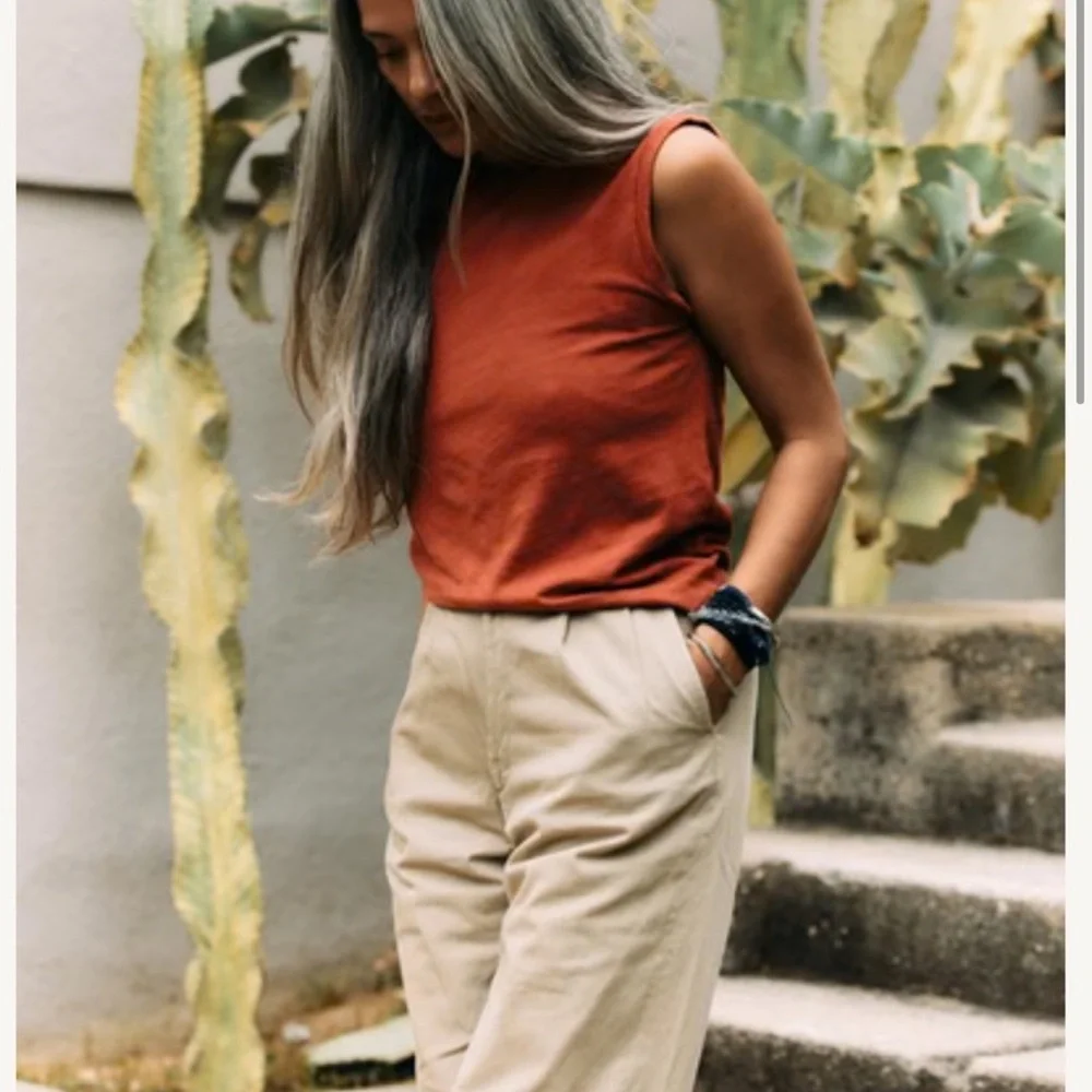 Imogene + Willie the cotton muscle tee in terracotta size xs - Picture 2 of 5